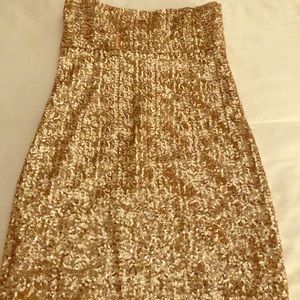 Alice + Olivia Gold Sequin Dress - Size 4